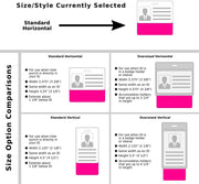 Medical Assistant Badge Buddy Horizontal w/Height & Weight Conversion Charts (Standard, Pink)
