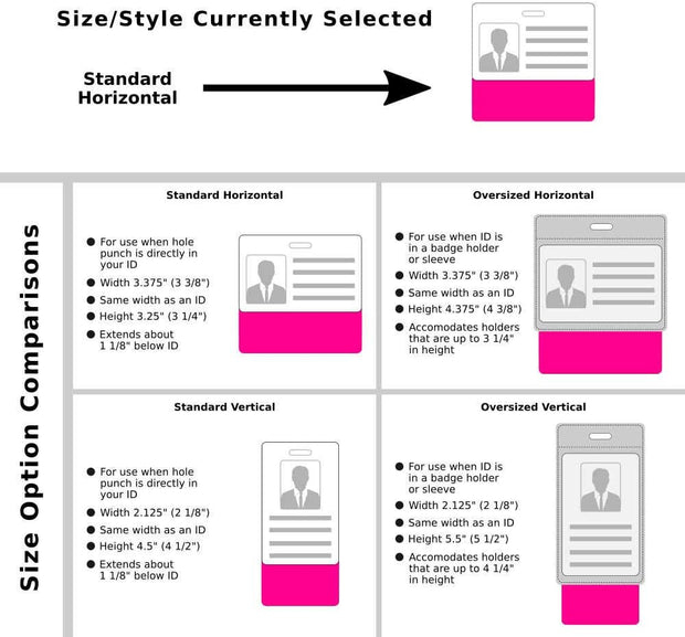 Medical Assistant Badge Buddy Horizontal w/Height & Weight Conversion Charts (Standard, Pink)