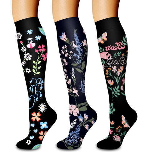 Laite Hebe 3 Pack Medical Compression Sock-Compression Sock for Women and Men-Best for Running,Nursing,Sports