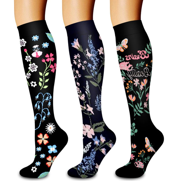 Laite Hebe 3 Pack Medical Compression Sock-Compression Sock for Women and Men-Best for Running,Nursing,Sports
