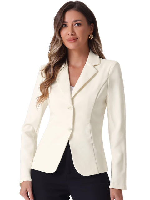 Allegra K Women's Work Office Blazer Stretch Lapel Collar Long Sleeve Jacket Suit Blazer