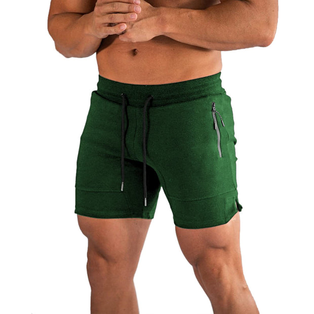 PIDOGYM Men's 5" Gym Workout Shorts,Fitted Jogging Short Pants for Bodybuilding Running Training with Zipper Pockets