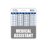 Medical Assistant Badge Buddy Horizontal w/Height & Weight Conversion Charts (Standard, Pink)