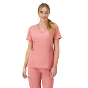 Hanes Women's Scrubs Healthcare Top, Moisture-Wicking Stretch Scrub Shirts, Ribbed Side Panels