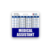 Medical Assistant Badge Buddy Horizontal w/Height & Weight Conversion Charts (Standard, Pink)