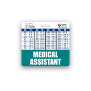 Medical Assistant Badge Buddy Horizontal w/Height & Weight Conversion Charts (Standard, Pink)