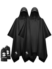 SaphiRose Hooded Rain Poncho Waterproof Raincoat Jacket for Men Women Adults