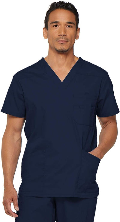 Dickies EDS Signature Scrubs for Men, Multi-Pocket V-Neck Scrub Top in Soft Brushed Poplin 81906