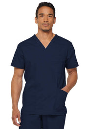 Dickies EDS Signature Scrubs for Men, Multi-Pocket V-Neck Scrub Top in Soft Brushed Poplin 81906