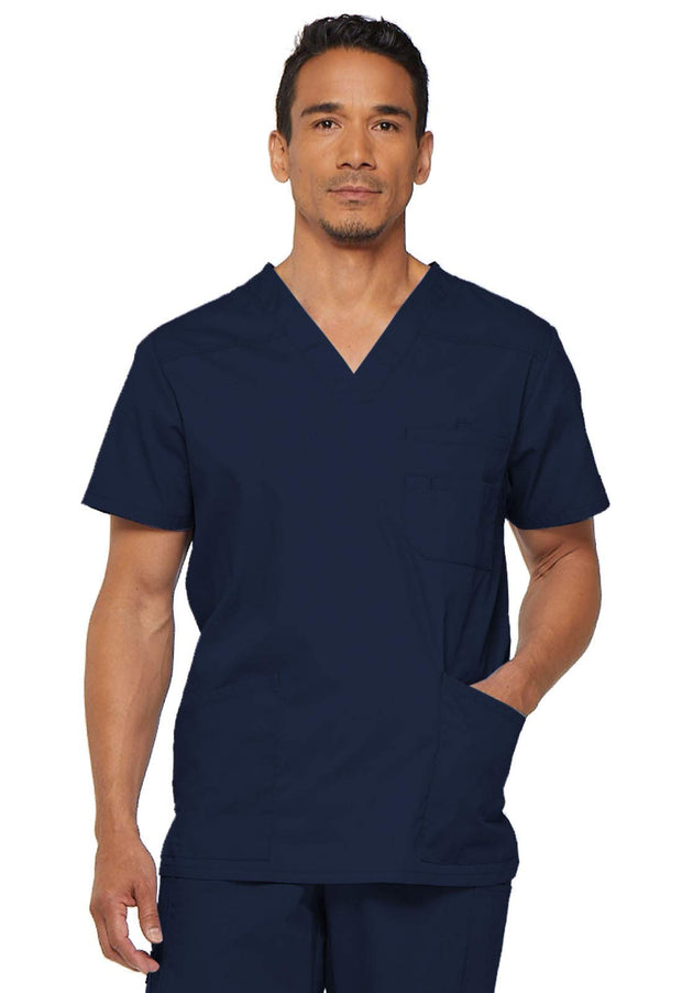 Dickies EDS Signature Scrubs for Men, Multi-Pocket V-Neck Scrub Top in Soft Brushed Poplin 81906