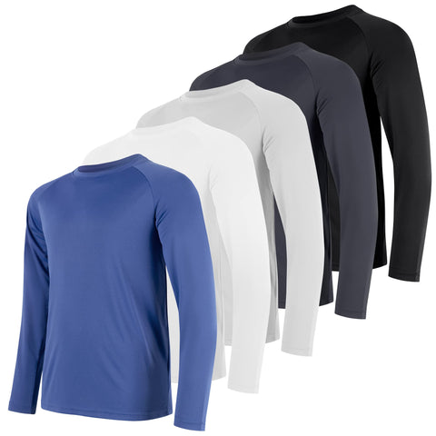 Long Sleeve Shirts for Men Quick Dry Moisture Wicking Sun Protection Workout Mens Long Sleeve Tee Shirts