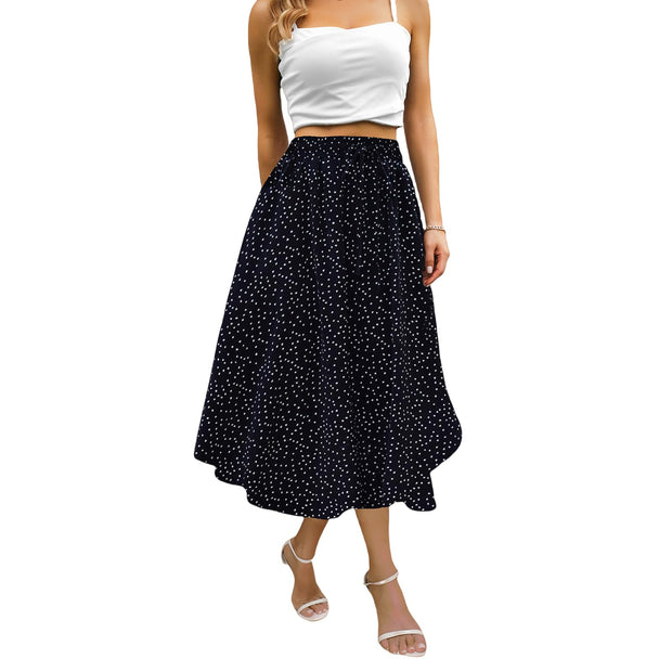 Maxi Skirts for Women with Pockets Long Midi Length Casual Skirt for Beach Party Holiday