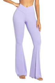 Sunzel Flare Leggings, Crossover Yoga Pants with Tummy Control, High-Waisted and Wide Leg