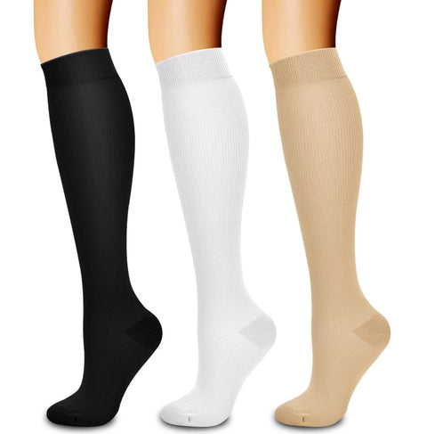 Laite Hebe 3 Pack Medical Compression Sock-Compression Sock for Women and Men-Best for Running,Nursing,Sports