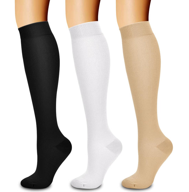 Laite Hebe 3 Pack Medical Compression Sock-Compression Sock for Women and Men-Best for Running,Nursing,Sports