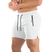 PIDOGYM Men's 5" Gym Workout Shorts,Fitted Jogging Short Pants for Bodybuilding Running Training with Zipper Pockets