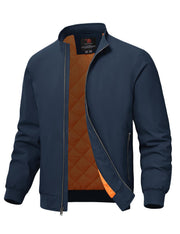 TBMPOY Men's Winter Lightweight Bomber Jackets Water Resistant Fall Casual Windbreakers Quilted Full Zip Windproof Work Coats