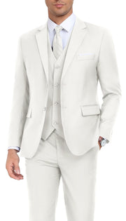 Men's Suit Slim Fit 3 Piece Wedding Dress Tux Suit Set Two Buttons Business Suits Blazer Jacket Vest Pants with Tie