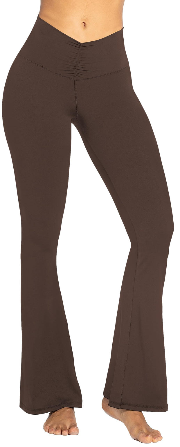 Sunzel Flare Leggings, Crossover Yoga Pants with Tummy Control, High-Waisted and Wide Leg