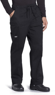 Cherokee Men's Scrub Pant Tapered Leg Fly Front Cargo Pant with 5 Pockets WW190
