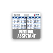 Medical Assistant Badge Buddy Horizontal w/Height & Weight Conversion Charts (Standard, Pink)
