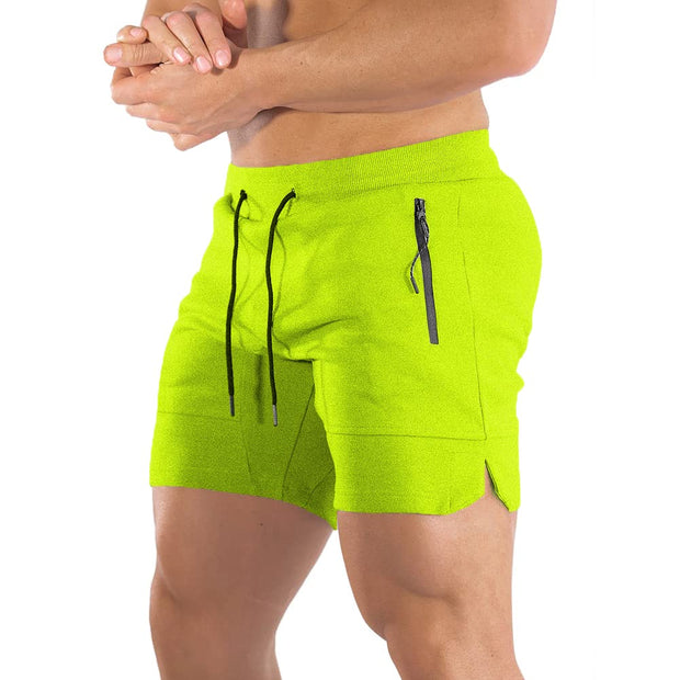 PIDOGYM Men's 5" Gym Workout Shorts,Fitted Jogging Short Pants for Bodybuilding Running Training with Zipper Pockets