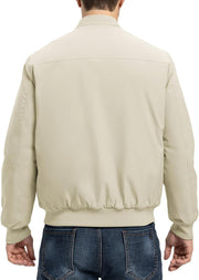 TBMPOY Men's Winter Lightweight Bomber Jackets Water Resistant Fall Casual Windbreakers Quilted Full Zip Windproof Work Coats