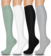 Aoliks Compression Socks for Women & Men 4 Pairs, Best Support for Nurses Running Travel