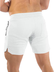 PIDOGYM Men's 5" Gym Workout Shorts,Fitted Jogging Short Pants for Bodybuilding Running Training with Zipper Pockets