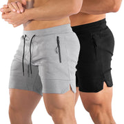PIDOGYM Men's 5" Gym Workout Shorts,Fitted Jogging Short Pants for Bodybuilding Running Training with Zipper Pockets