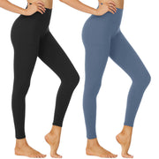 NexiEpoch High Waisted Leggings for Women - Black Tummy Control Compression Soft Yoga Pants for Workout Reg & Plus Size