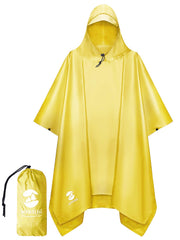 SaphiRose Hooded Rain Poncho Waterproof Raincoat Jacket for Men Women Adults