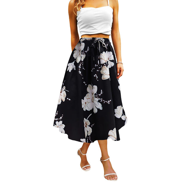 Maxi Skirts for Women with Pockets Long Midi Length Casual Skirt for Beach Party Holiday