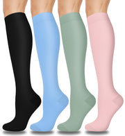 Aoliks Compression Socks for Women & Men 4 Pairs, Best Support for Nurses Running Travel