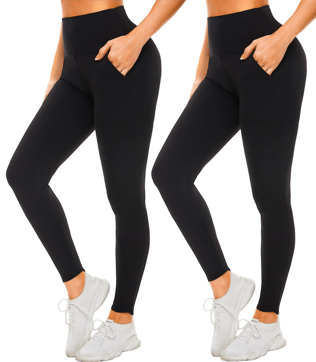 FULLSOFT Soft Leggings for Women - High Waisted Tummy Control No See Through Workout Yoga Pants