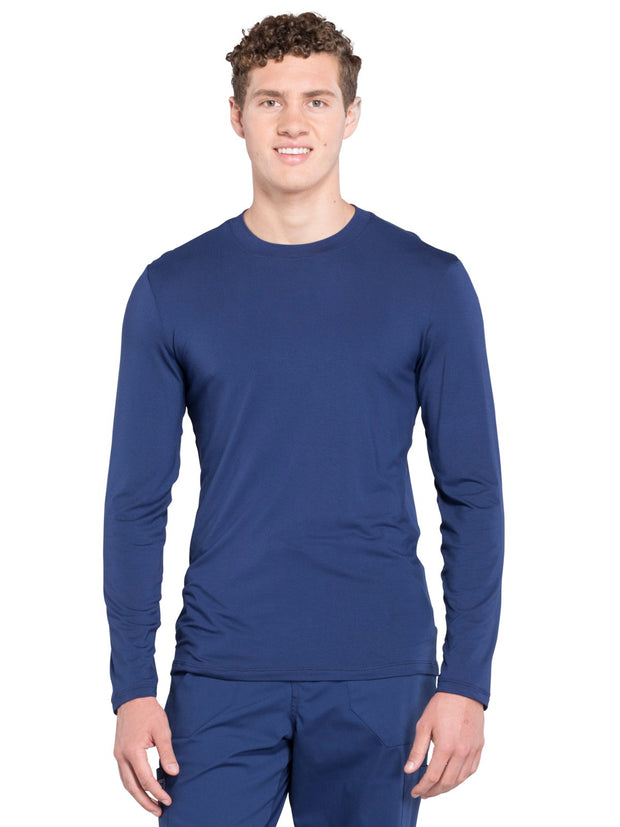 Cherokee Men's Underscrub Knit Top Modern Fit with Crew Neck and Center Back Length: 29" - WW700