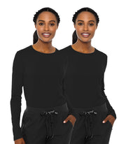 Med Couture Women's Underscrub Top Long Sleeve Performance Knit Tee, 360° Stretch, Lightweight & Ultra Soft Fabric - MC8499