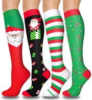 Aoliks Compression Socks for Women & Men 4 Pairs, Best Support for Nurses Running Travel
