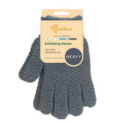 Evridwear Exfoliating Dual Texture Bath Gloves for Shower, Spa, Massage and Body Scrubs, Dead Skin Cell Remover, Gloves with Hanging Loop (1 Pair Heavy Glove)