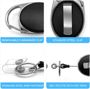 Teskyer Badge Reel, 5 Pack Retractable Badge Holders with Carabiner Belt Clip and Key Ring for ID Card Holder and Keychain