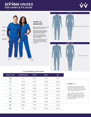 Sivvan Unisex Scrubs - Classic V-Neck Top & Drawstring Pants Scrub Set