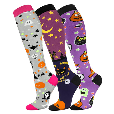 FuelMeFoot 3 Pack Copper Compression Socks - Compression Socks Women & Men Circulation - Best for Medical,Running,Athletic