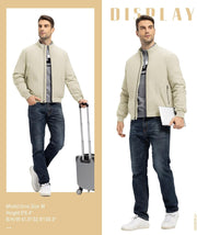 TBMPOY Men's Winter Lightweight Bomber Jackets Water Resistant Fall Casual Windbreakers Quilted Full Zip Windproof Work Coats
