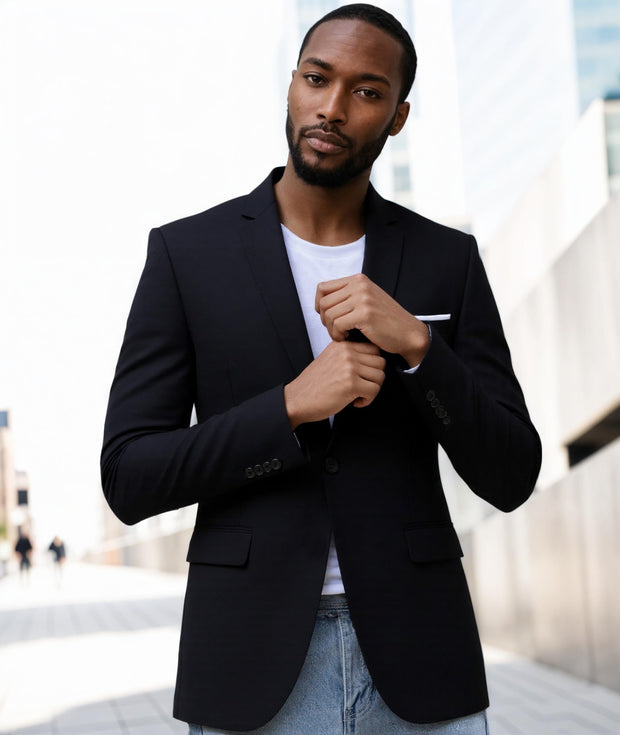 Beninos Mens Blazer Jacket Slim Fit Casual One Button Sport Coats