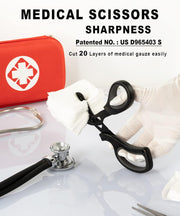MEUUT 2 Pack Medical Scissors Trauma Shears for Nurses -Patented Bandage Scissors with Non-Stick Blades, Surgical Grade Shears Stainless Steel EMT Scissors for All Purpose