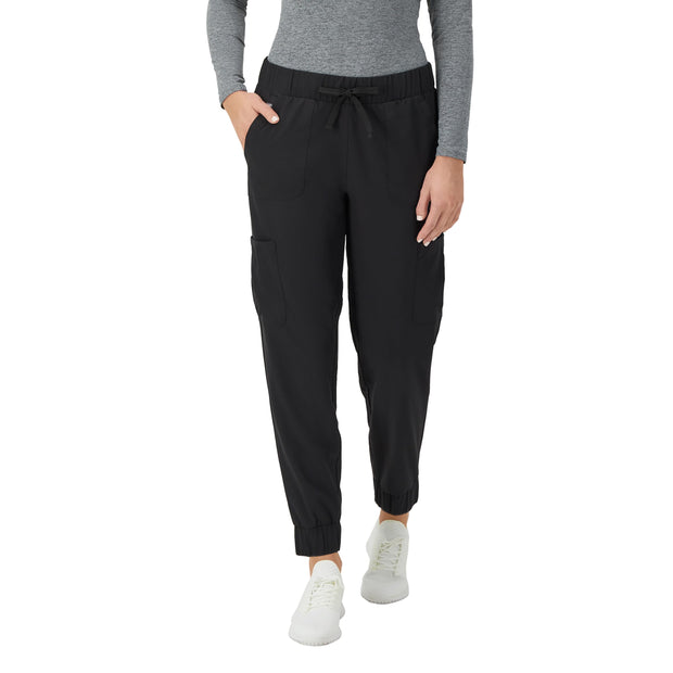 Hanes Women's Scrubs Cargo Joggers, Healthcare Scrub Joggers for Women, Moisture Wicking