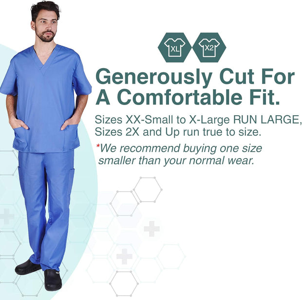 Natural Uniforms Comfortable Fit Men's Workwear Uniform 8 Pocket Top and Pant Set