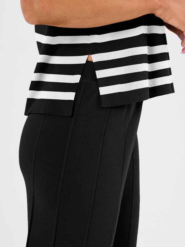 LILLUSORY 2 Piece Sets for Women Summer Vacation 2025 Lounge Outfits Matching Two Pcs Spring Knit Tracksuits Sweat Suits