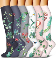6 Pack Copper Compression Socks for Women and Men Circulation-Best Support for Medical, Running,Nursing,Athletic