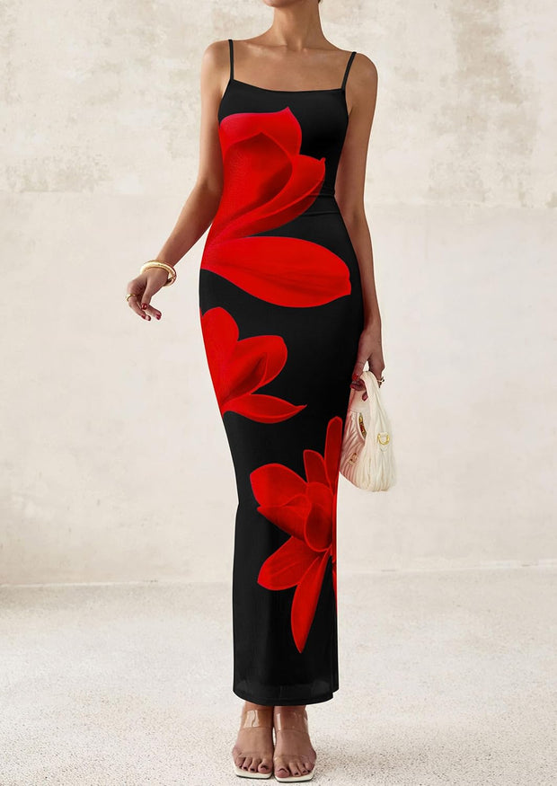 PRETTYGARDEN Womens Floral Maxi Dress Summer 2025 Sexy Spaghetti Strap Slip Bodycon Mesh Beach Vacation Dresses